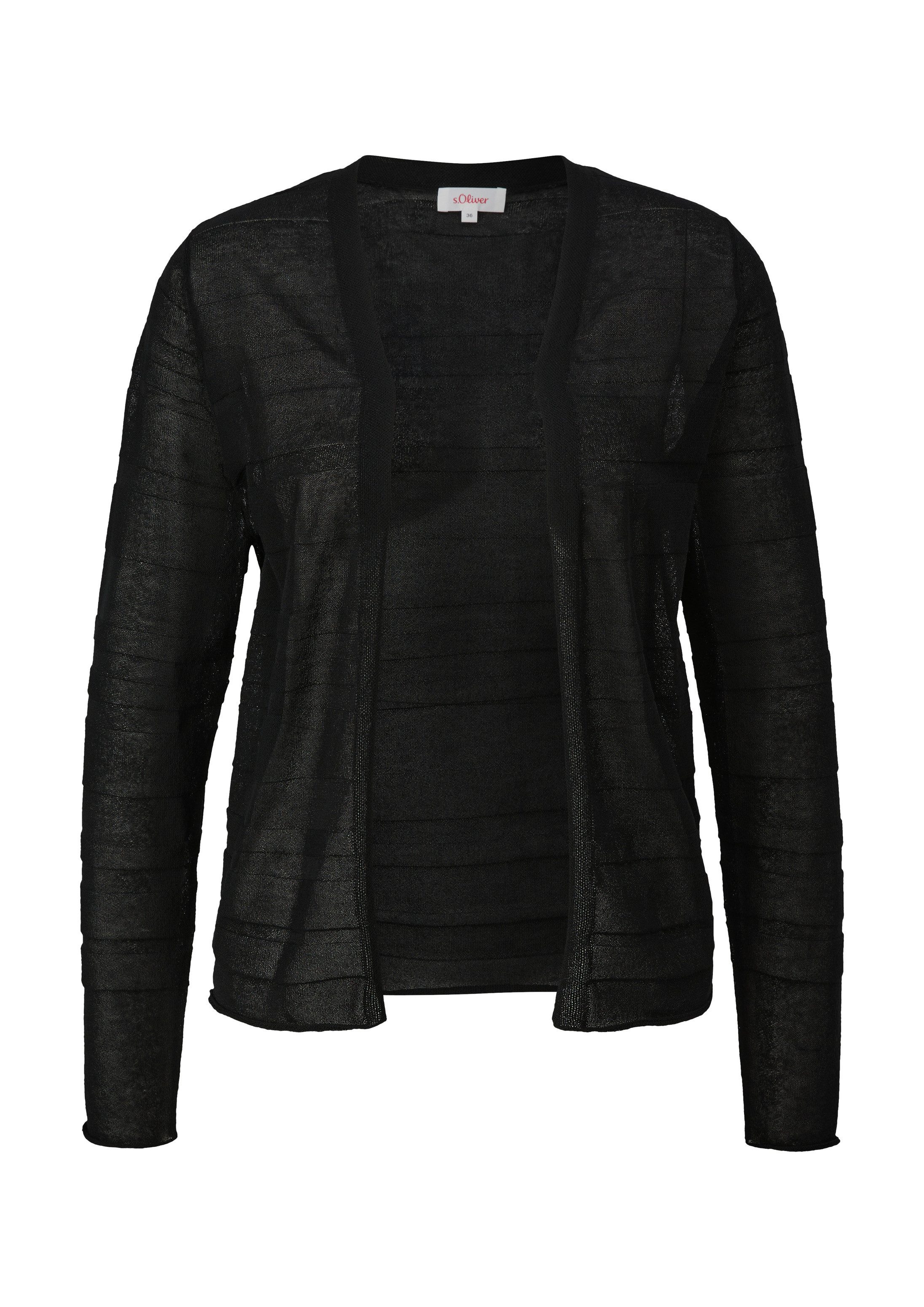 s.Oliver Cardigan Strickjacke Cardigan mit Musterstruktur
