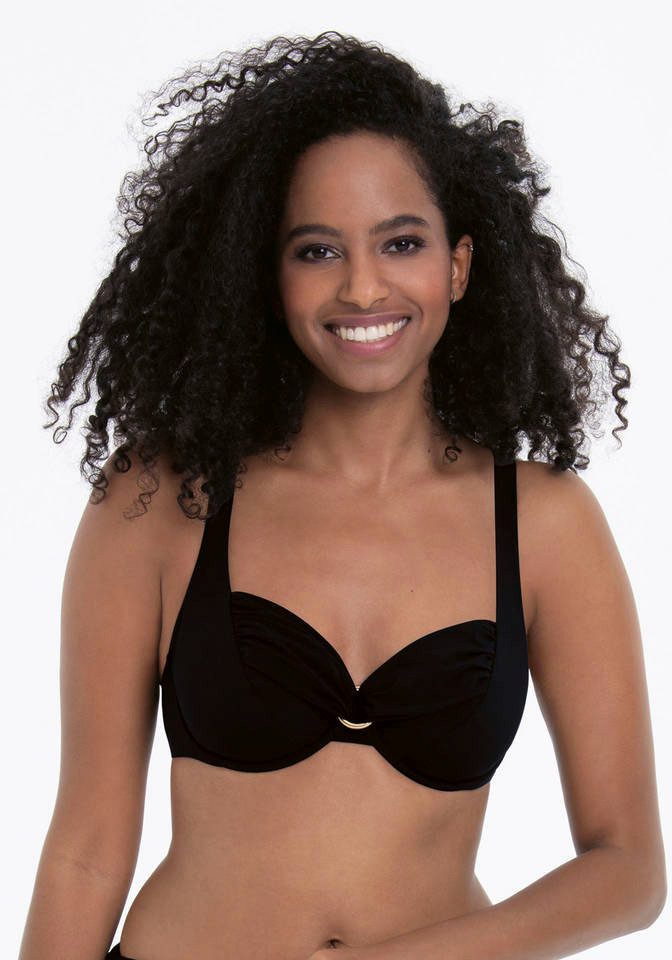 ROSA FAIA Bügel-Bandeau-Bikini-Top mit schöner Raffung und Zierring vorn mehr