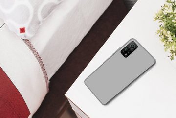 MuchoWow Handyhülle Grau - Unifarbener Druck, Phone Case, Handyhülle Xiaomi Mi 10T, Silikon, Schutzhülle