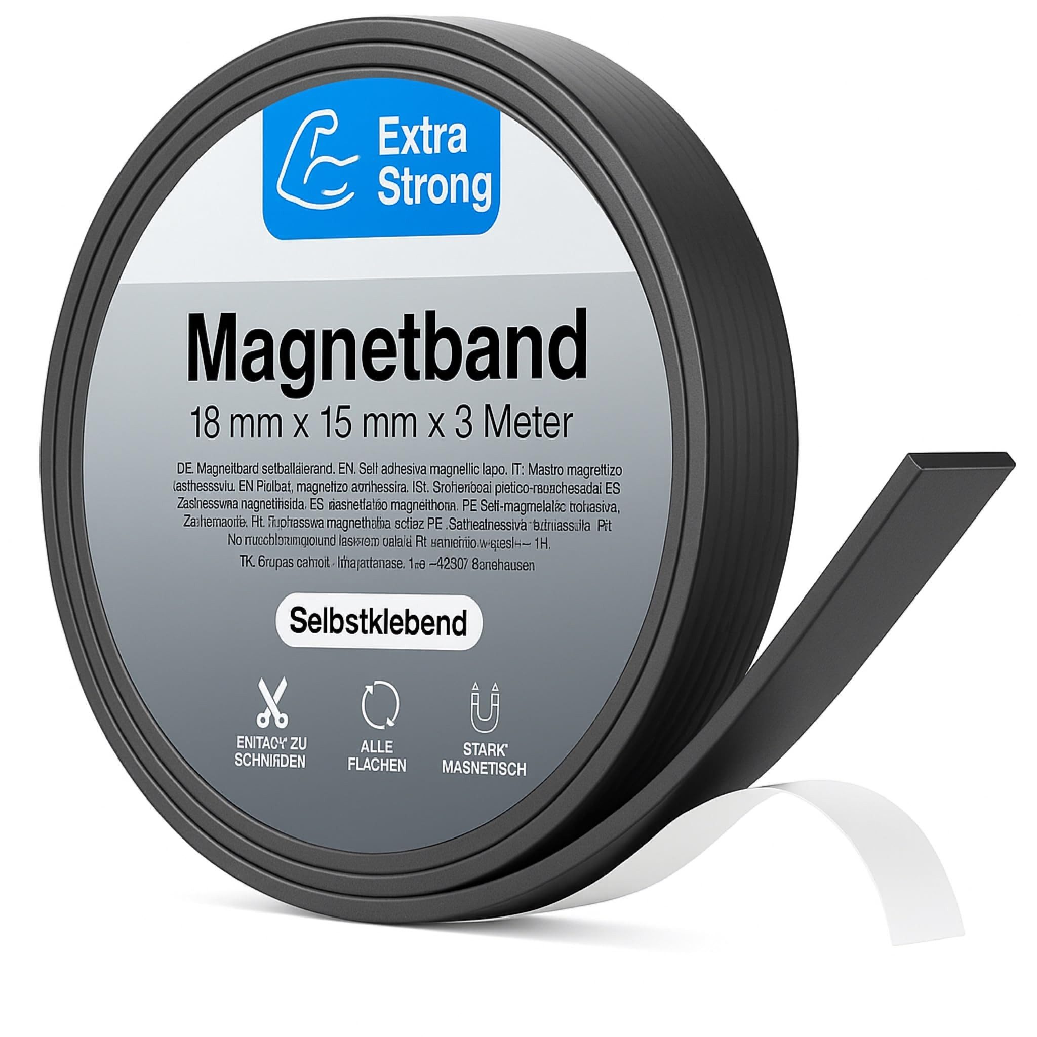 toolmate® Klebeband 1x 3m Magnetklebeband Magnetstreifen Magnetband Selbstk günstig online kaufen