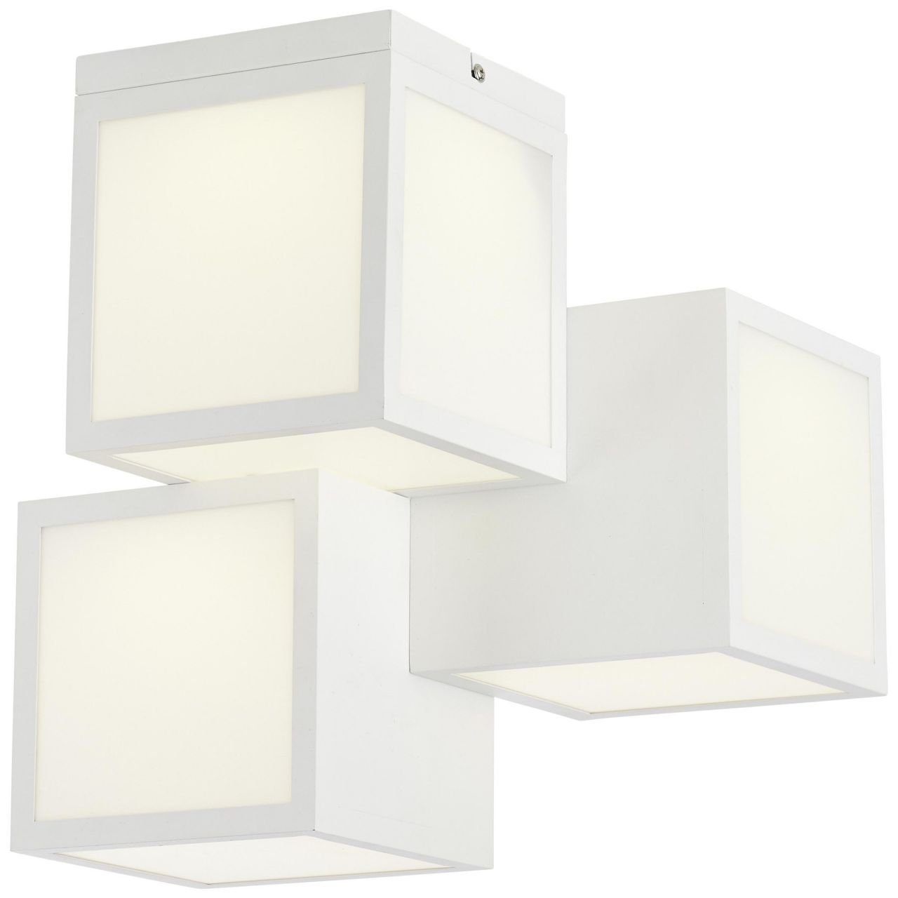 Brilliant Deckenleuchte Cubix, 3000K, Deckenleuchte Lampe, Metall/Kunststoff, weiß, 3flg 1x LED Cubix LE 25W