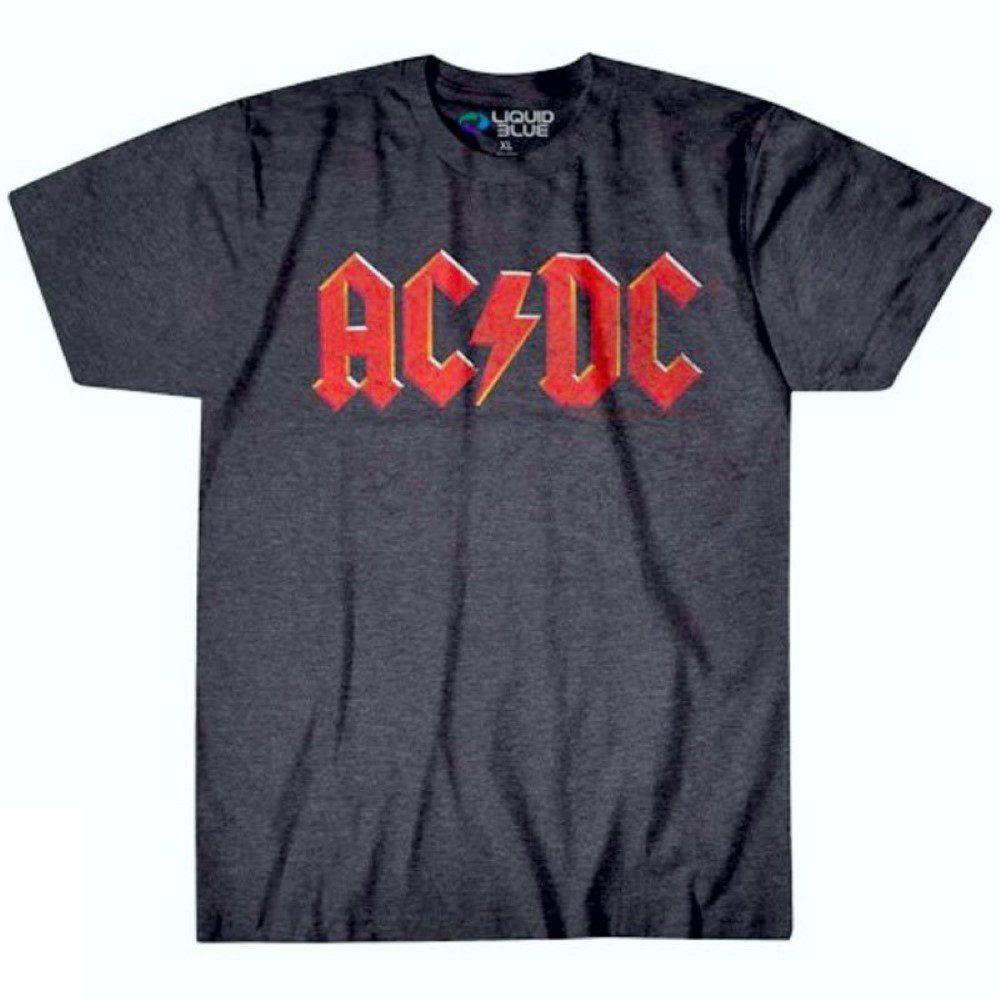 Liquid Blue T-Shirt AC/DC - Vintage Logo mit lizensiertem Print