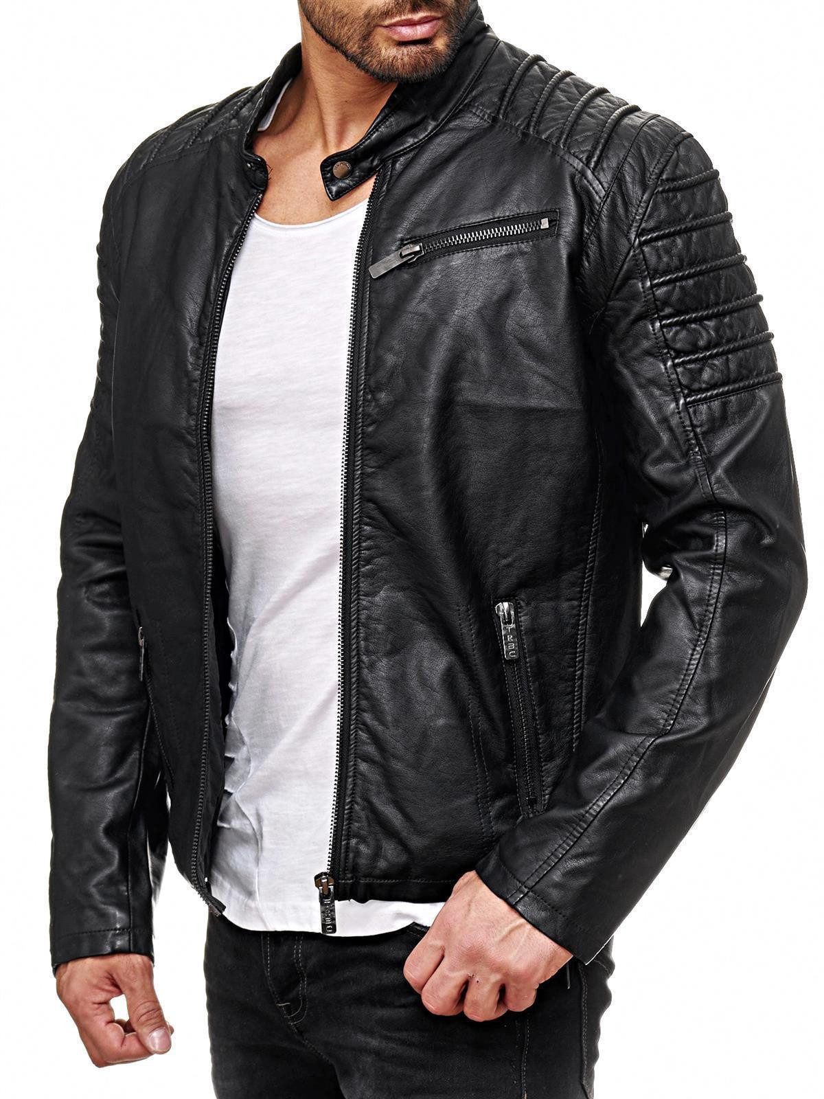 RedBridge Lederimitatjacke mit auffälligen Absteppungen im günstig online kaufen