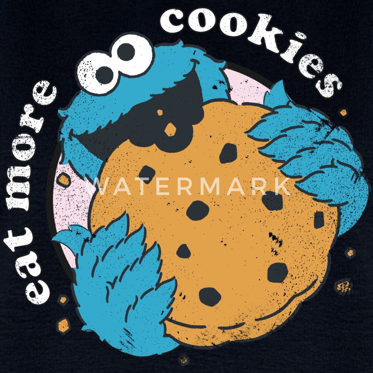 Spreadshirt T-Shirt Sesamstraße Krümelmonster Eat More Cookies Frauen Premium T-Shirt (1-tlg)
