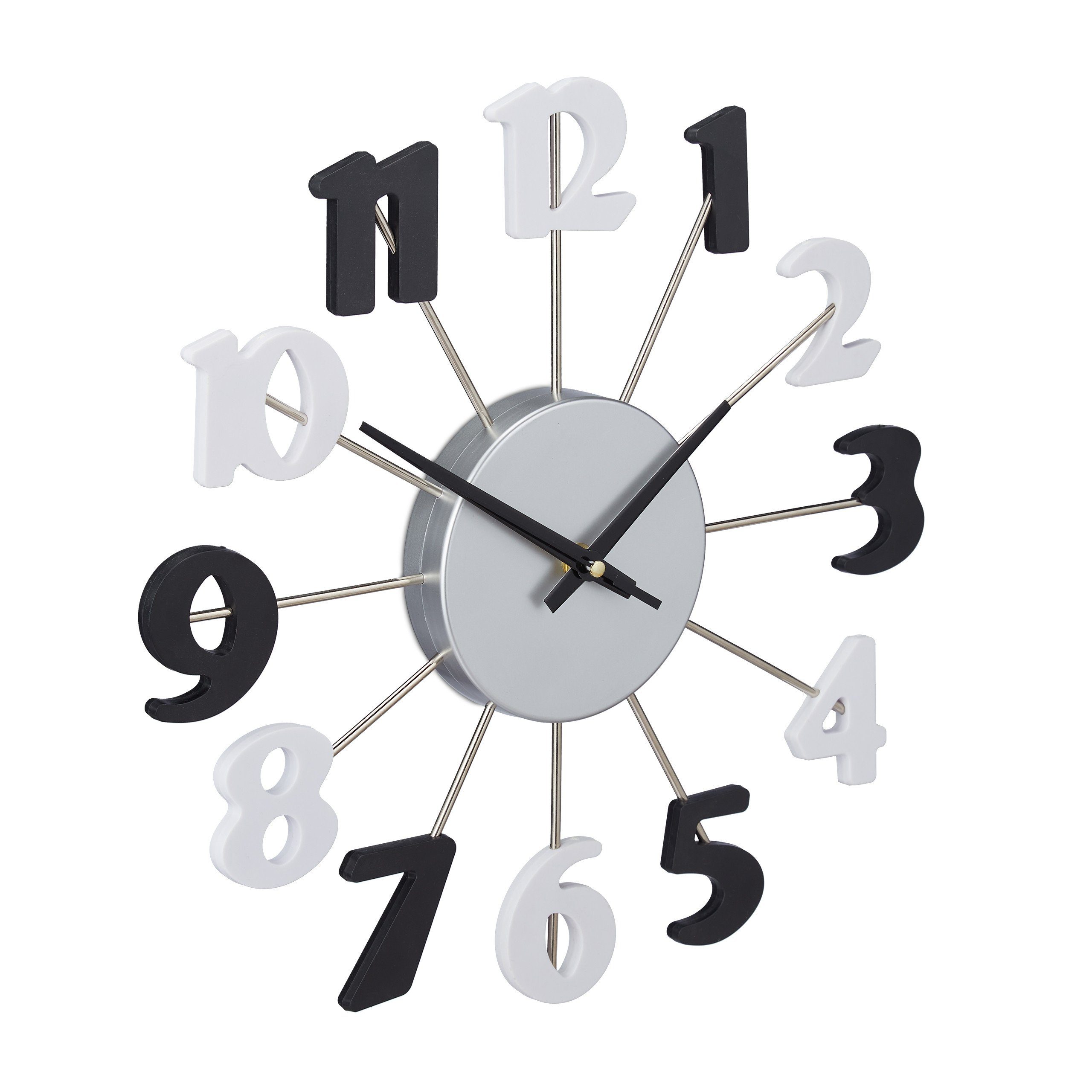 relaxdays Wanduhr ohne Rahme (Farbmix 1) günstig online kaufen
