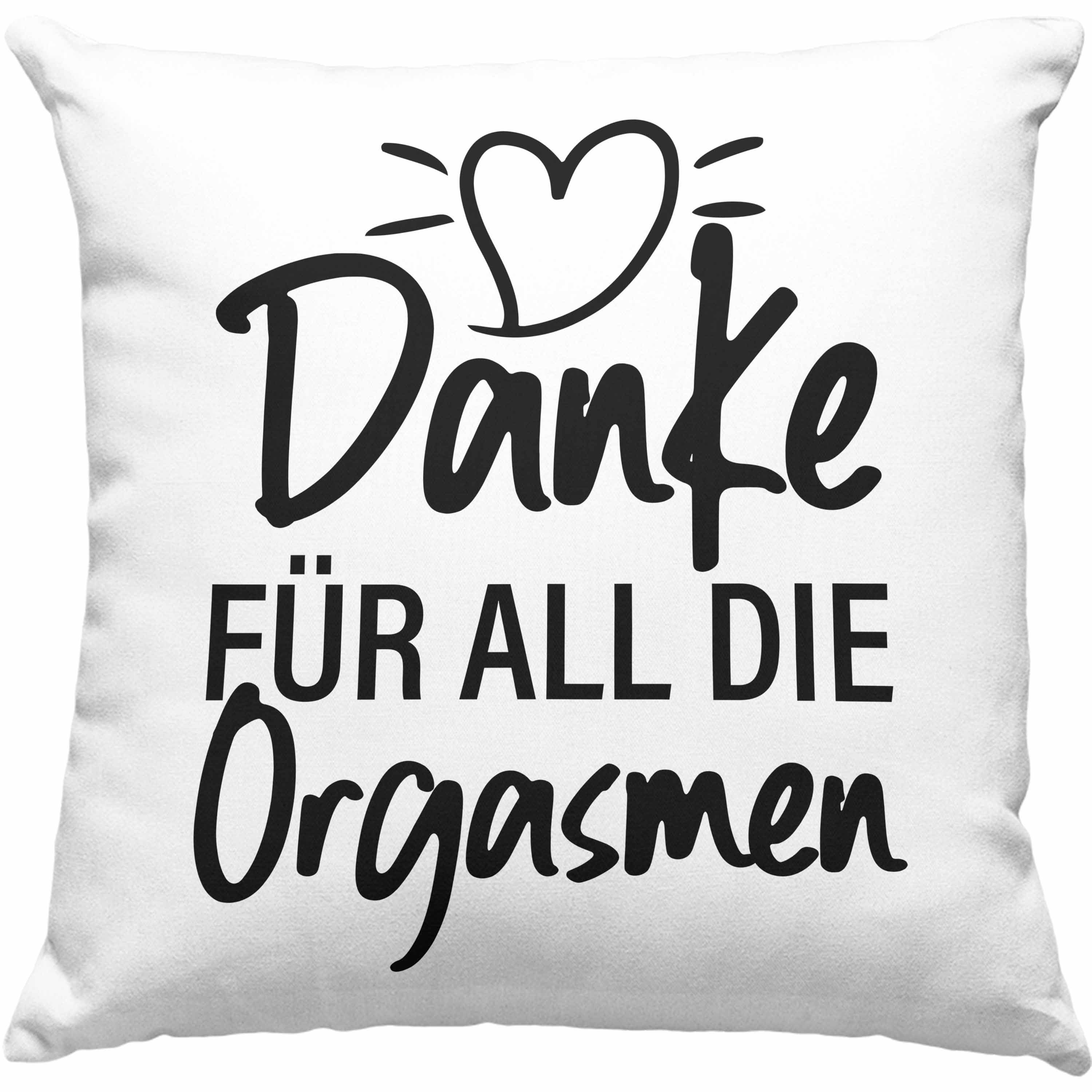 Trendation Dekokissen Trendation - Danke Für All Die Orgasmen Kissen Valentinstag Spruch Geschenk Freundin Freund Liebe Paare Erwachsene grau