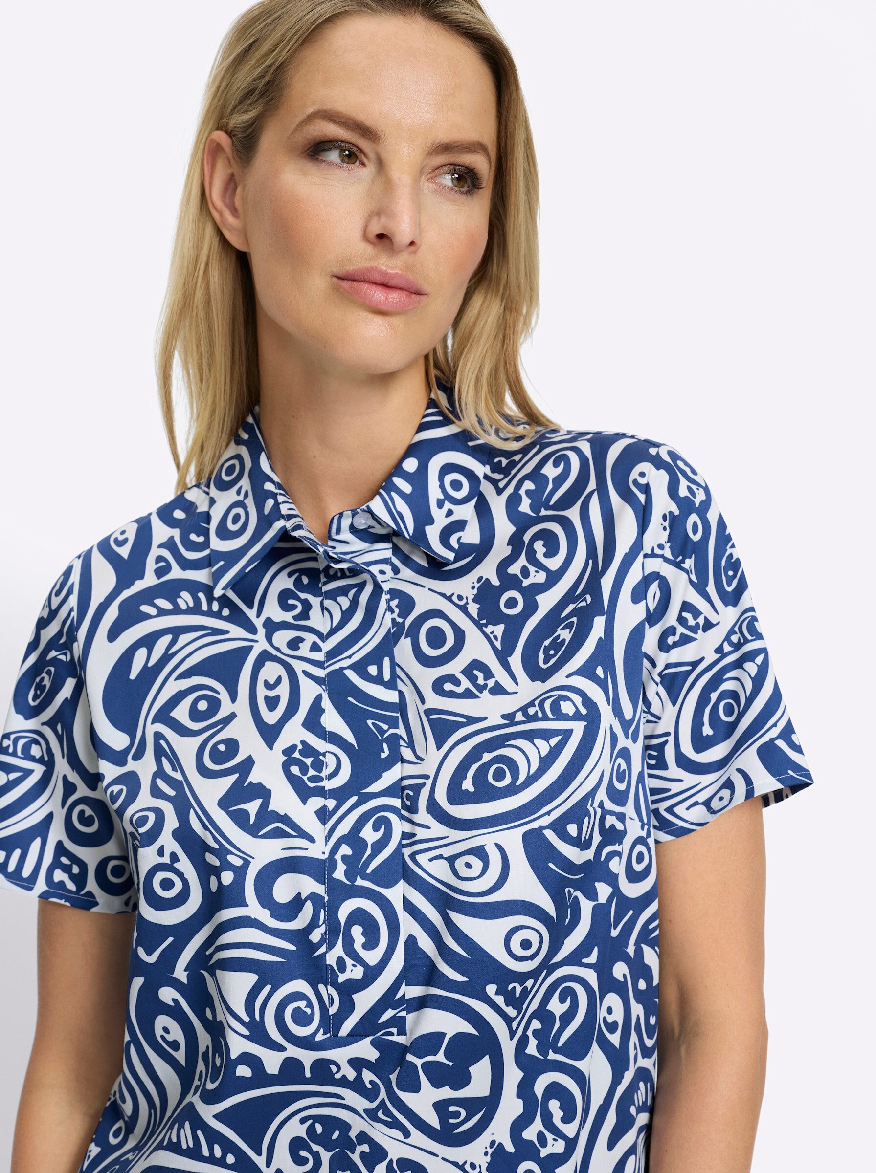 heine Etuikleid Druck-Kleid Kurzarm