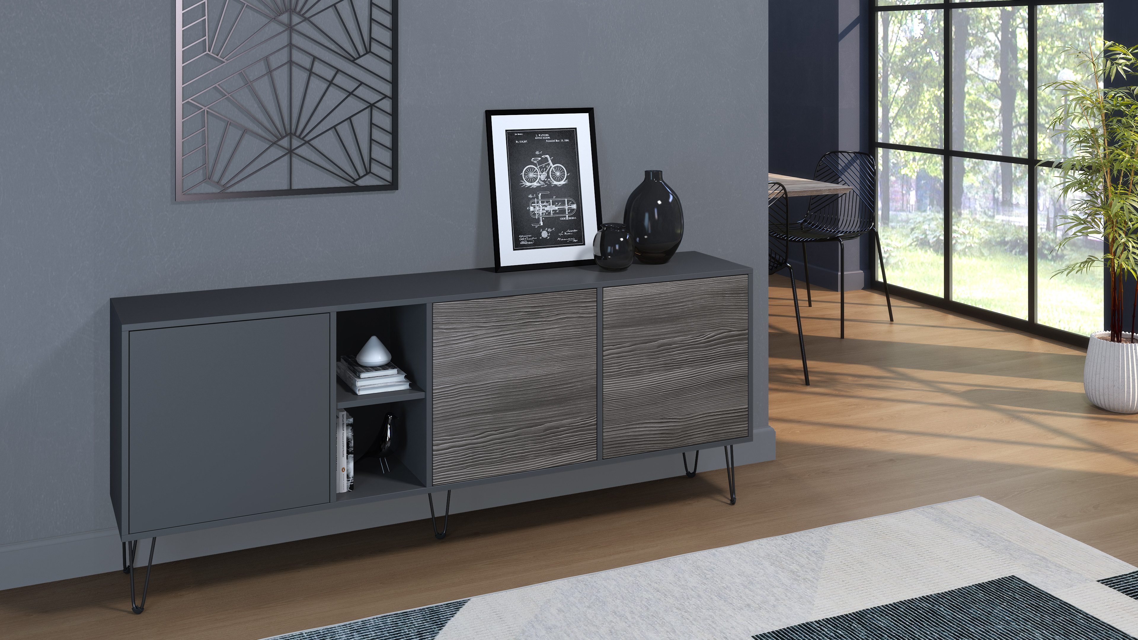 Vladon Sideboard Havana (TV-Schrank mit 3 günstig online kaufen