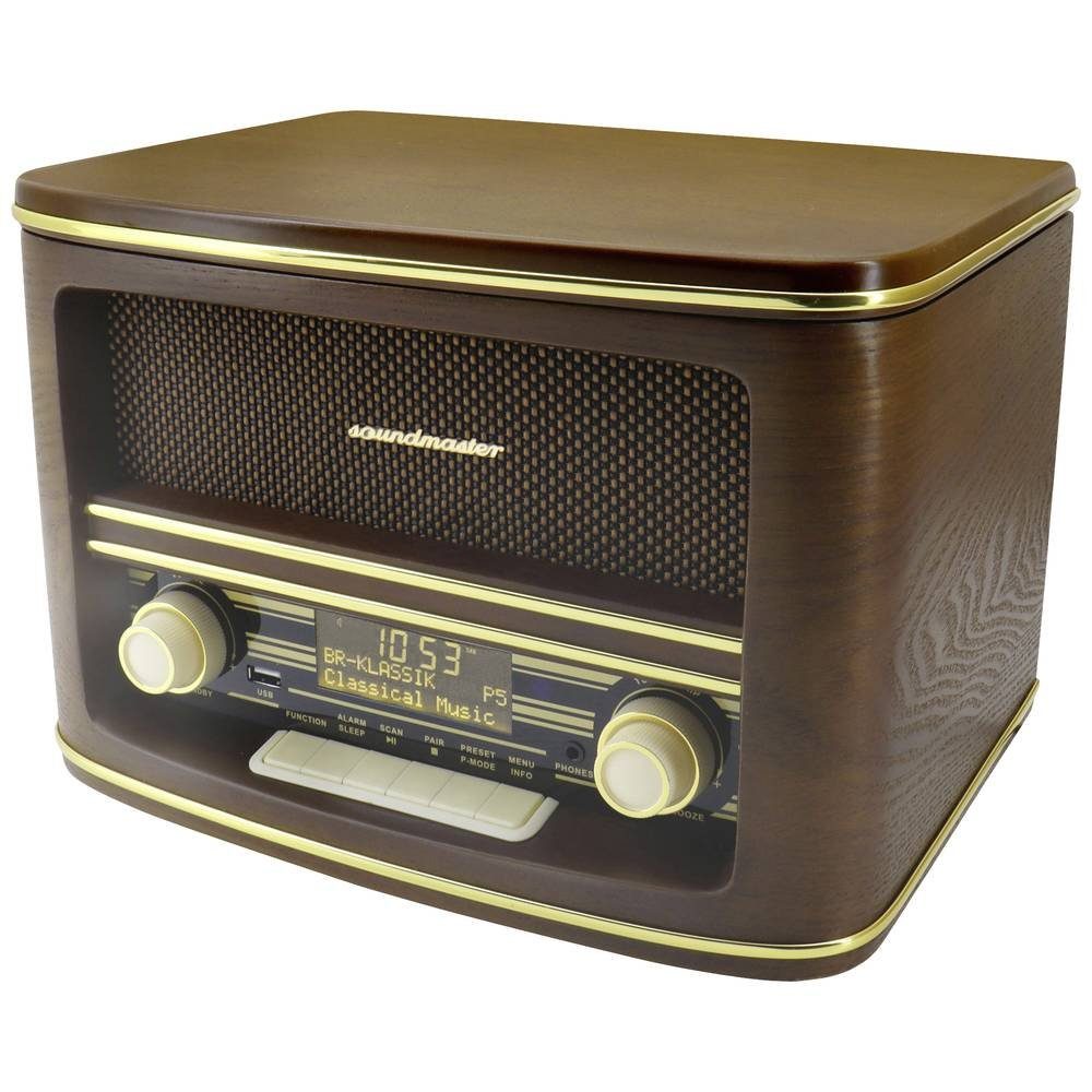 Soundmaster Nostalgie Stereo DAB+/UKW Radio mit, CD/MP3, USB, NR961 Radio (Inkl. Fernbedienung) – Bild 2 von 5