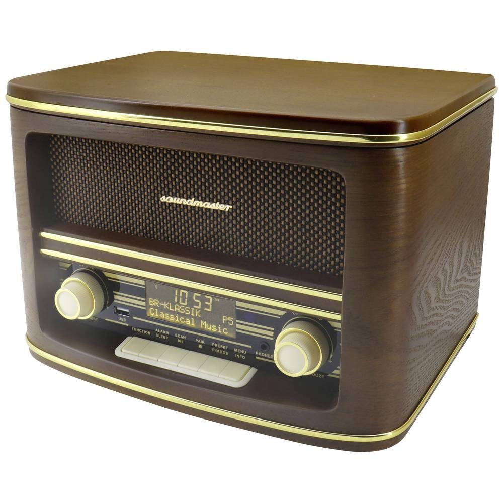 Soundmaster Nostalgie Stereo DAB+/UKW Radio mit, CD/MP3, USB, Radio (Inkl.  Fernbedienung)