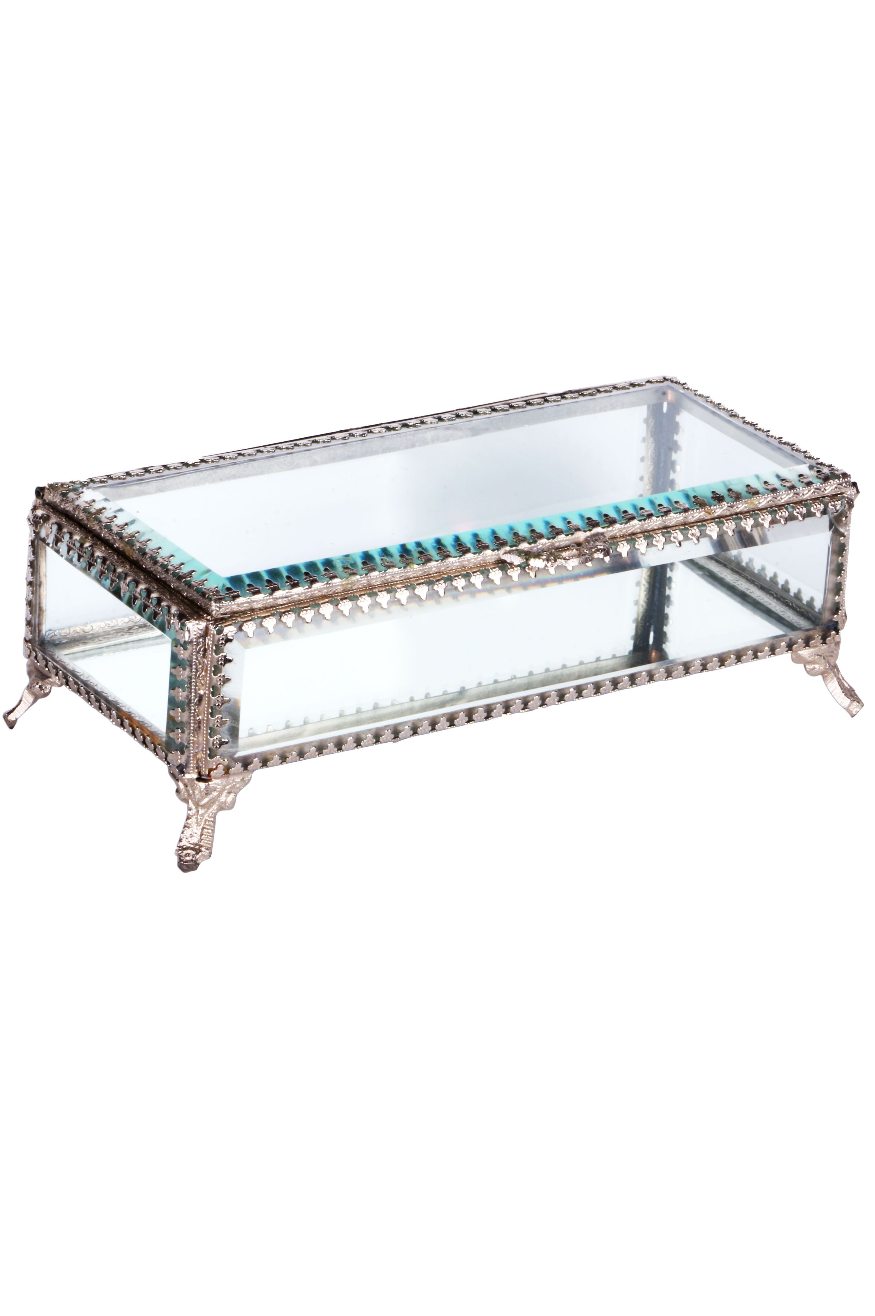 Marrakesch Orient & Mediterran Interior Schmuckkasten Glasbox Glaskasten Orientalisch Arafat, Glasdeckel