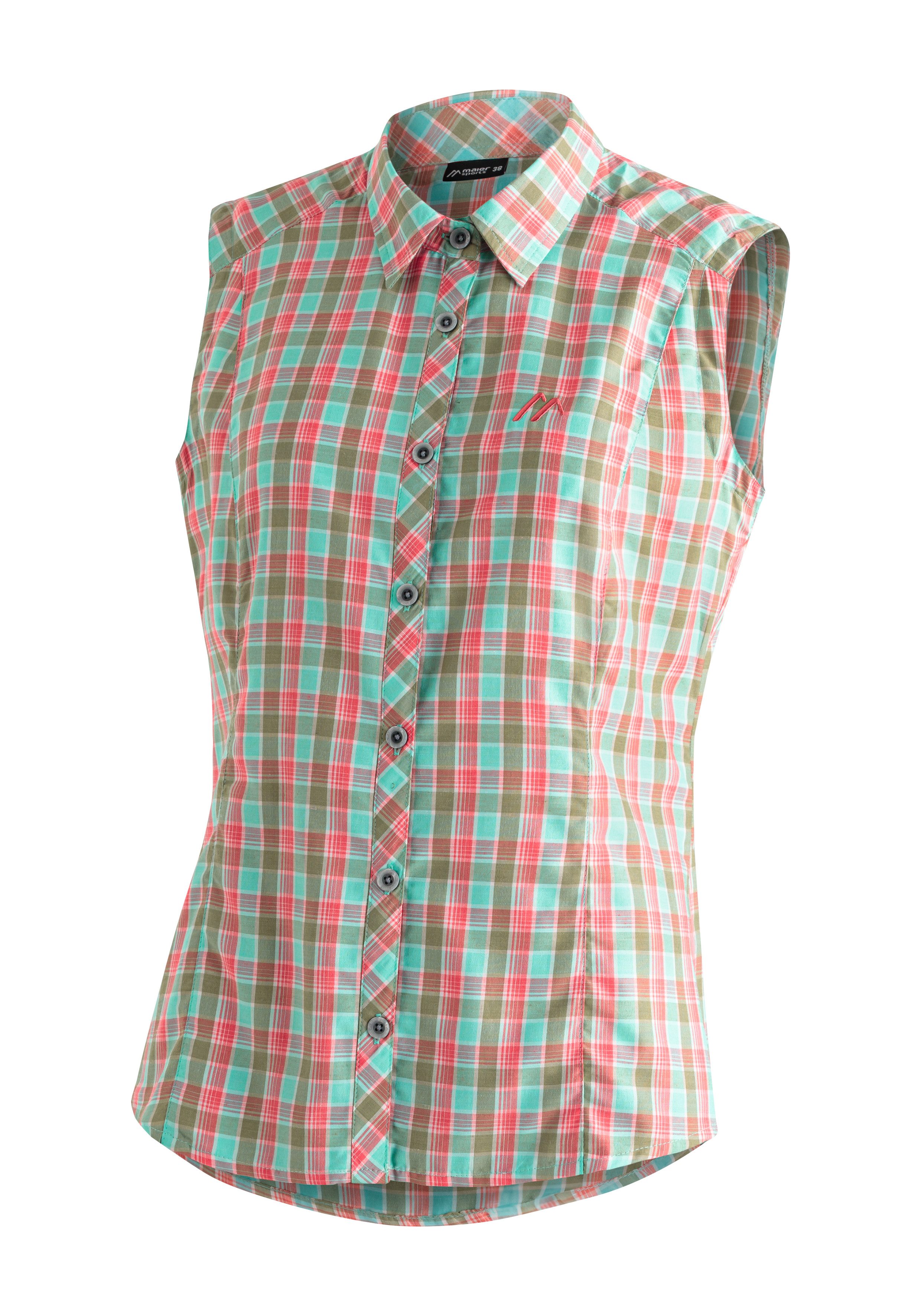Maier Sports Funktionsbluse "Paloma", Karierte, ärmellose Bluse für Wandern günstig online kaufen