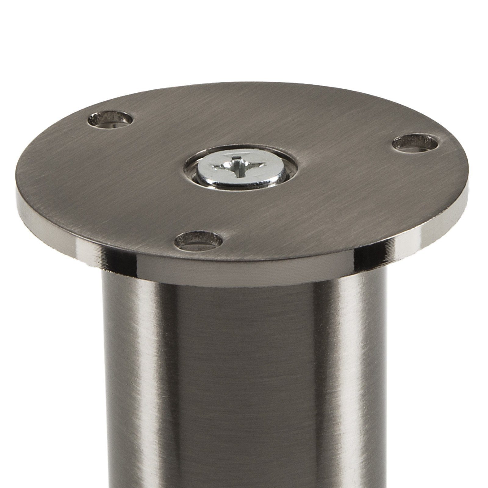SO-TECH® Möbelfuß ALPHA, belastbar bis 250 kg, höhenverstellbar bis 15 mm, (1-St), Höhe 50 mm, Aluminium, Edelstahloptik