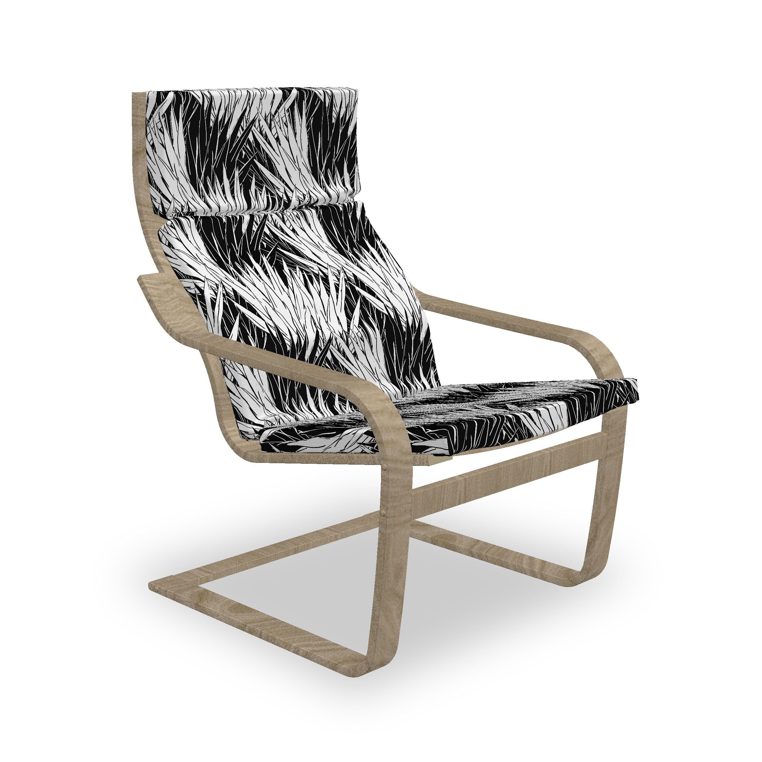 Abakuhaus Stuhlkissen Sitzkissen mit Stuhlkissen Monochrome Hakenschlaufe mit Reißverschluss, Palm Simplistic und Tropisch