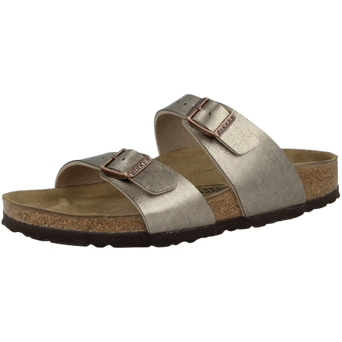 Birkenstock Sydney Birko-Flor Damen schmal braun Sandale