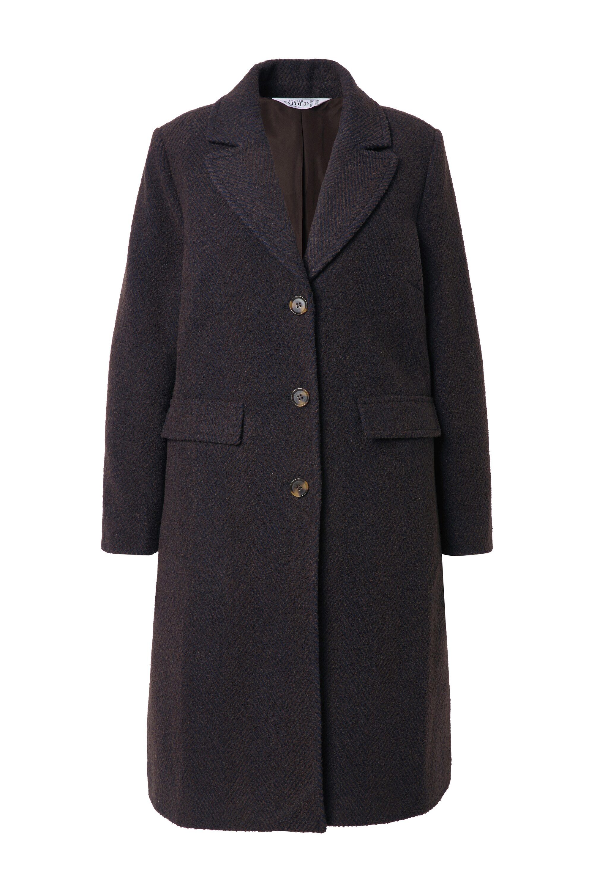 Studio Untold Wintermantel Mantel Wollmix klassische Form Reverskragen günstig online kaufen