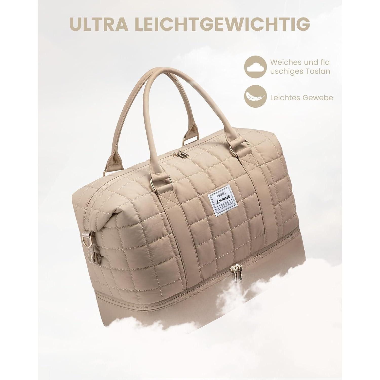 LuxusKollektion Weekender Große Leichte Reisetasche Damen Weekender Handgepäck Tasche mit