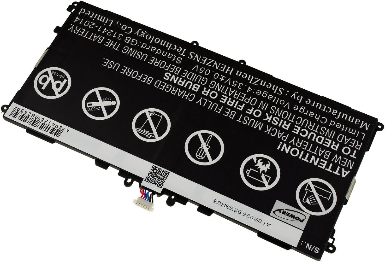 mAh SM-T525 (3.8 Akku für 6600 Samsung Tablet-Akku Powery V)