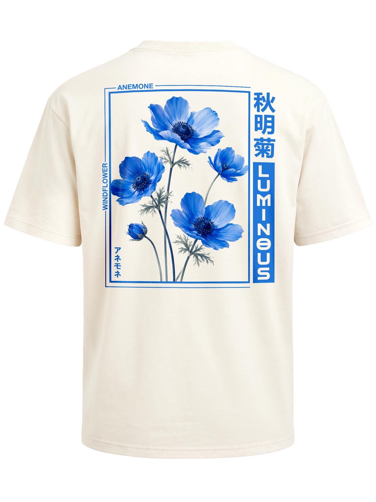 Neverless Oversize-Shirt Herren T-Shirt - Lumineus - Oversized Relaxed Fit Printshirt Sommer mit Print