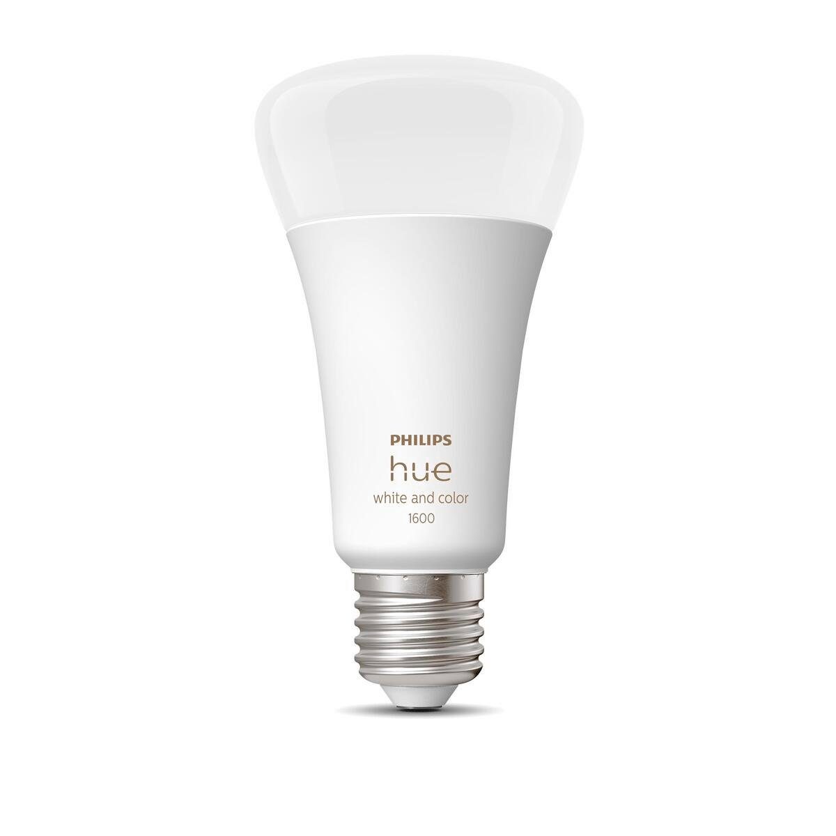 E27 Smart E27, LED-Leuchtmittel Einzelpack, Farbwechsler Warmweiß, Philips Leuchtmittel LED