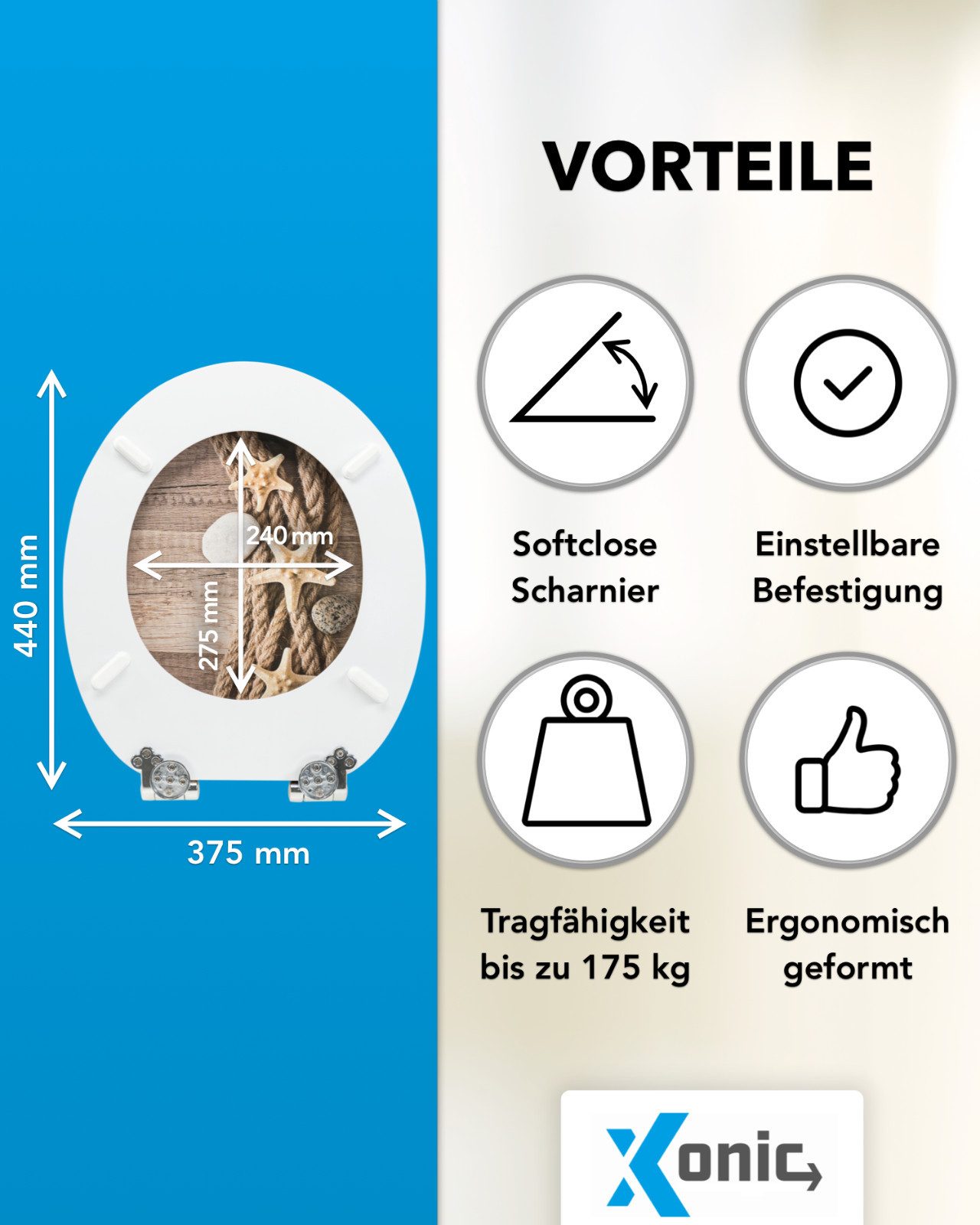 Xonic WC-Sitz Xonic Design WC-Sitz - Premium Klo-Deckel - 175 günstig online kaufen