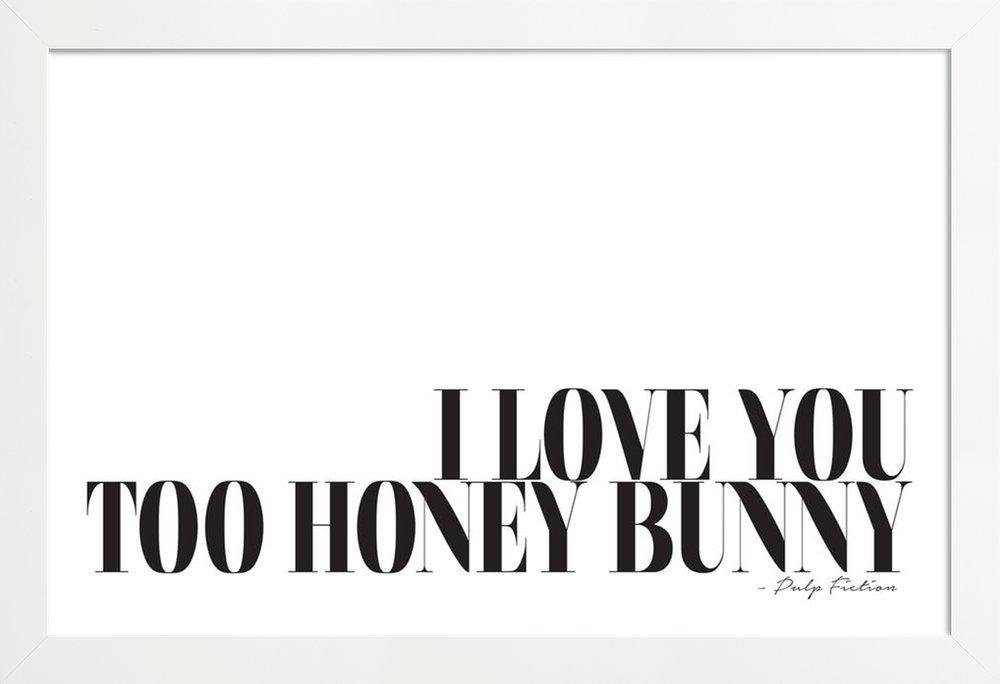 Juniqe Poster Poster mit Holzrahmen, Honeymoon Hotel (1 St), Fine-Art-Print in Galeriequalität mit einem 1 cm breiten, weißen Rand White
