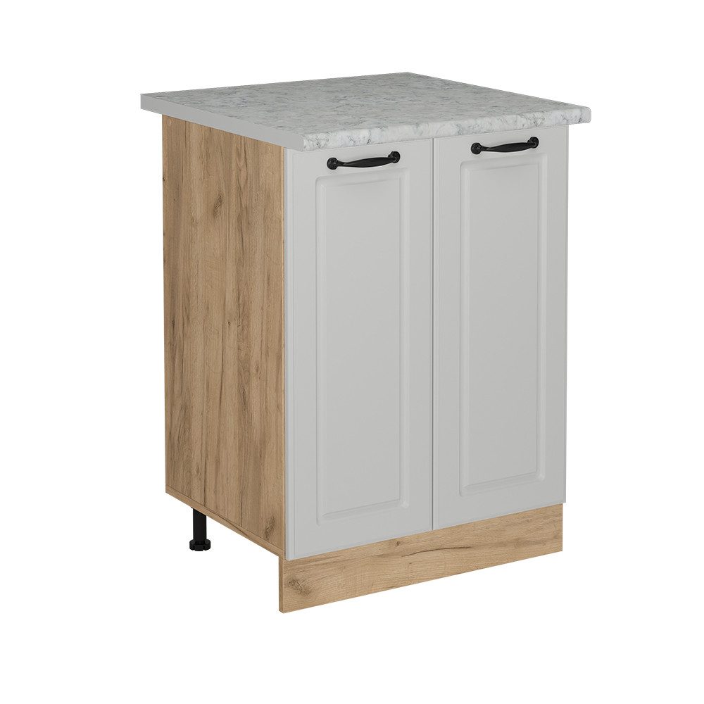 Vicco Unterschrank R-Line, Weiß Landhaus/Goldkraft Eiche, günstig online kaufen