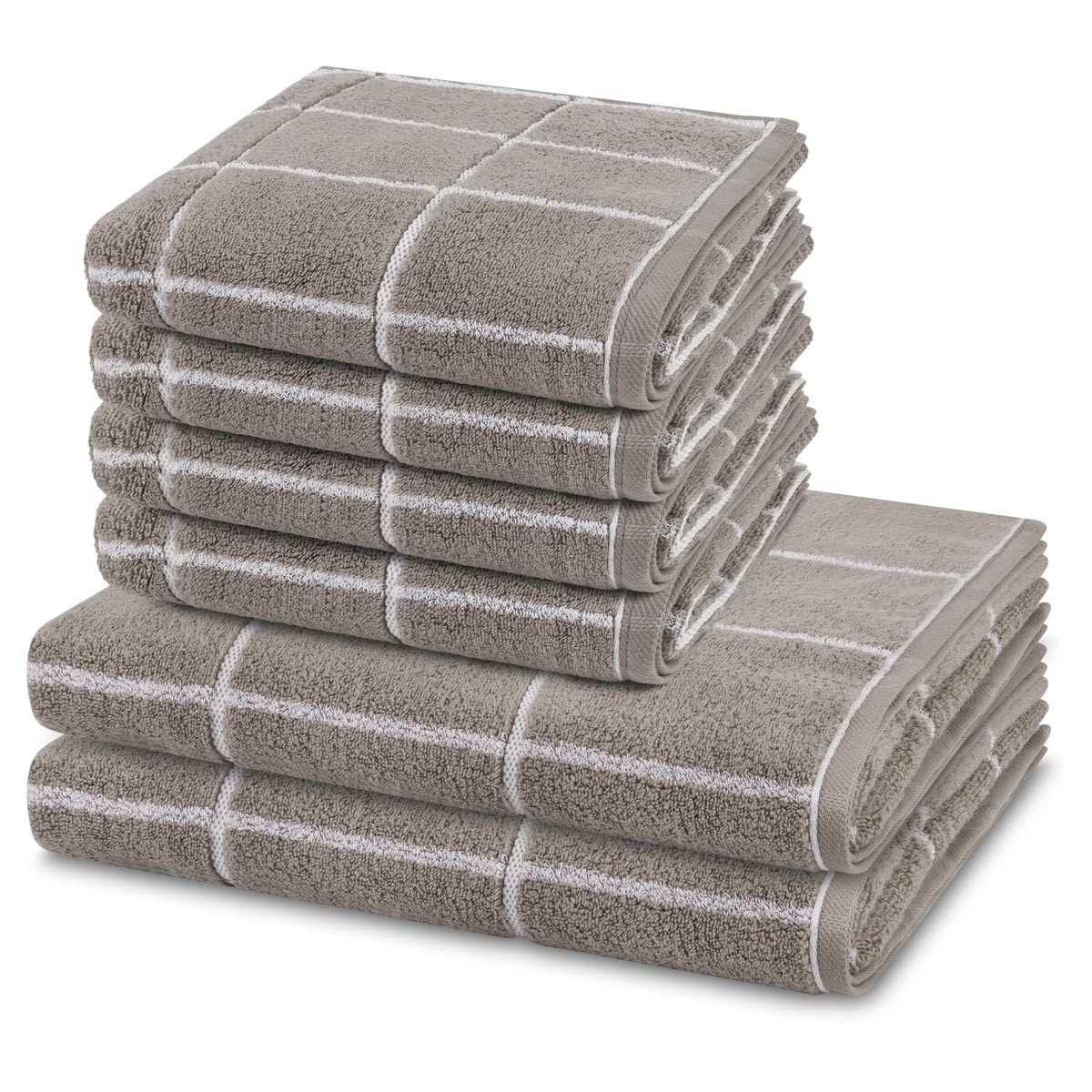 ROSS Handtuch Set Sensual Skin Karo, Walkfrottee (Spar-Set, 6-St), 4 X Hand günstig online kaufen