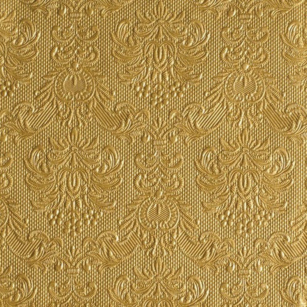 Ambiente Luxury Paper Products Papierserviette, Servietten Papier 33x33cm Elegance geprägt 15 Stück Gold