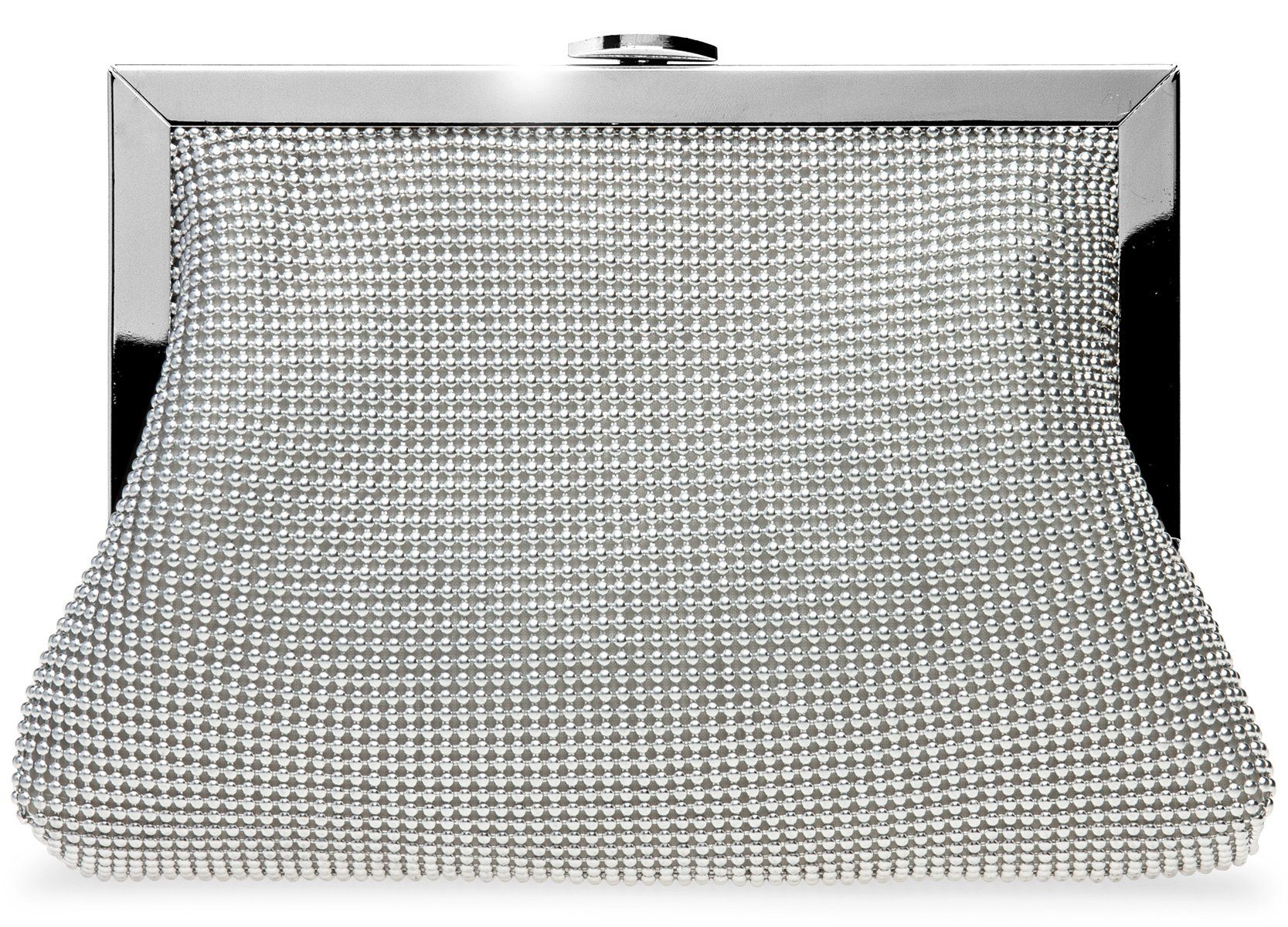 Caspar Clutch TA531 stylische Damen Metall Abendtasche mit elegantem Metallrahmen