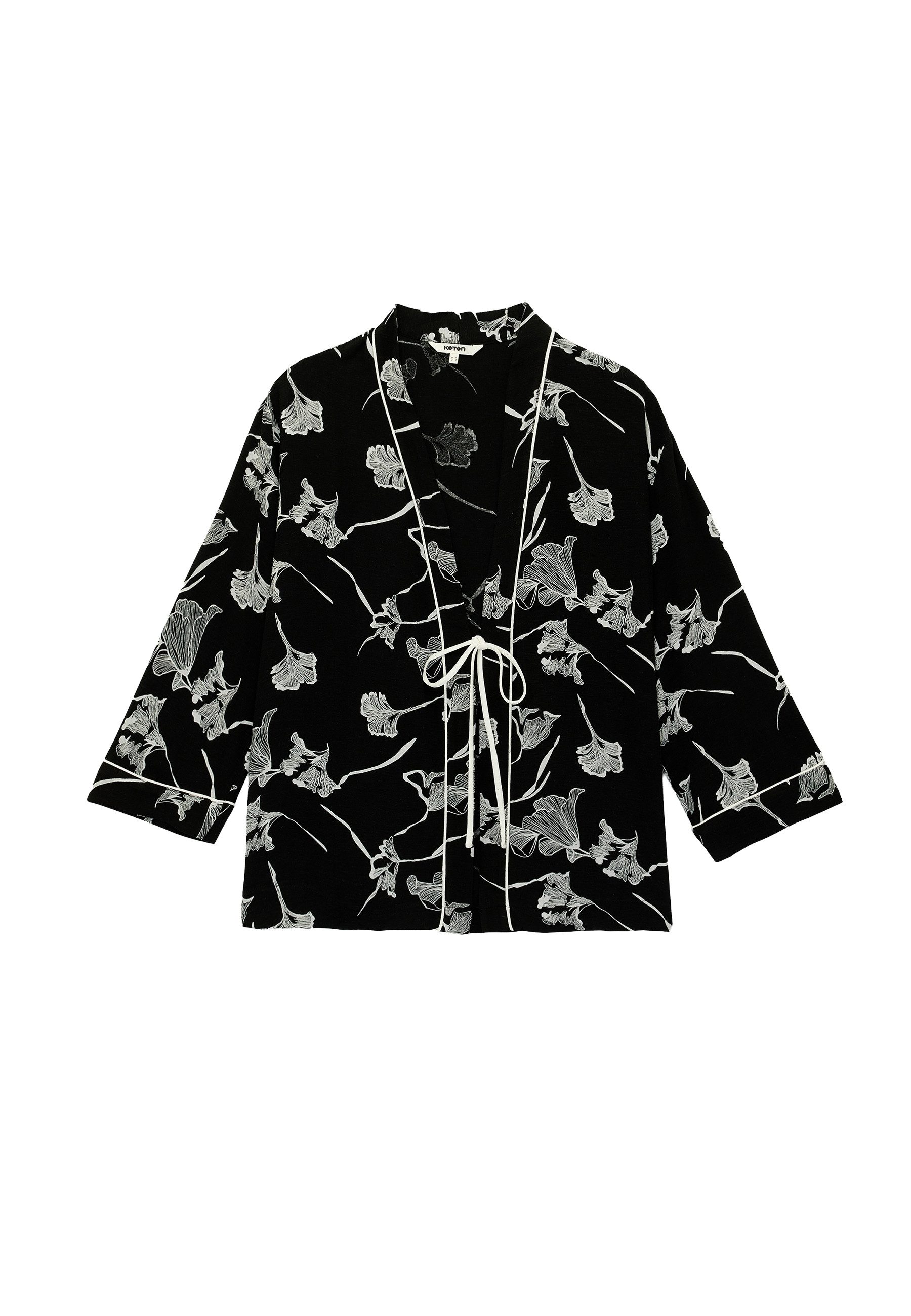 Koton Blusenkimono Koton Viskose-Kimono Mit Blumenmuster