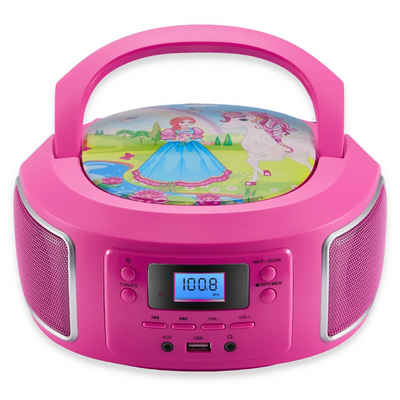 Cyberlux »CL-960« tragbarer CD-Player (CD, Kinder CD Player tragbar, Boombox, Musikbox, FM Radio mit MP3 USB)