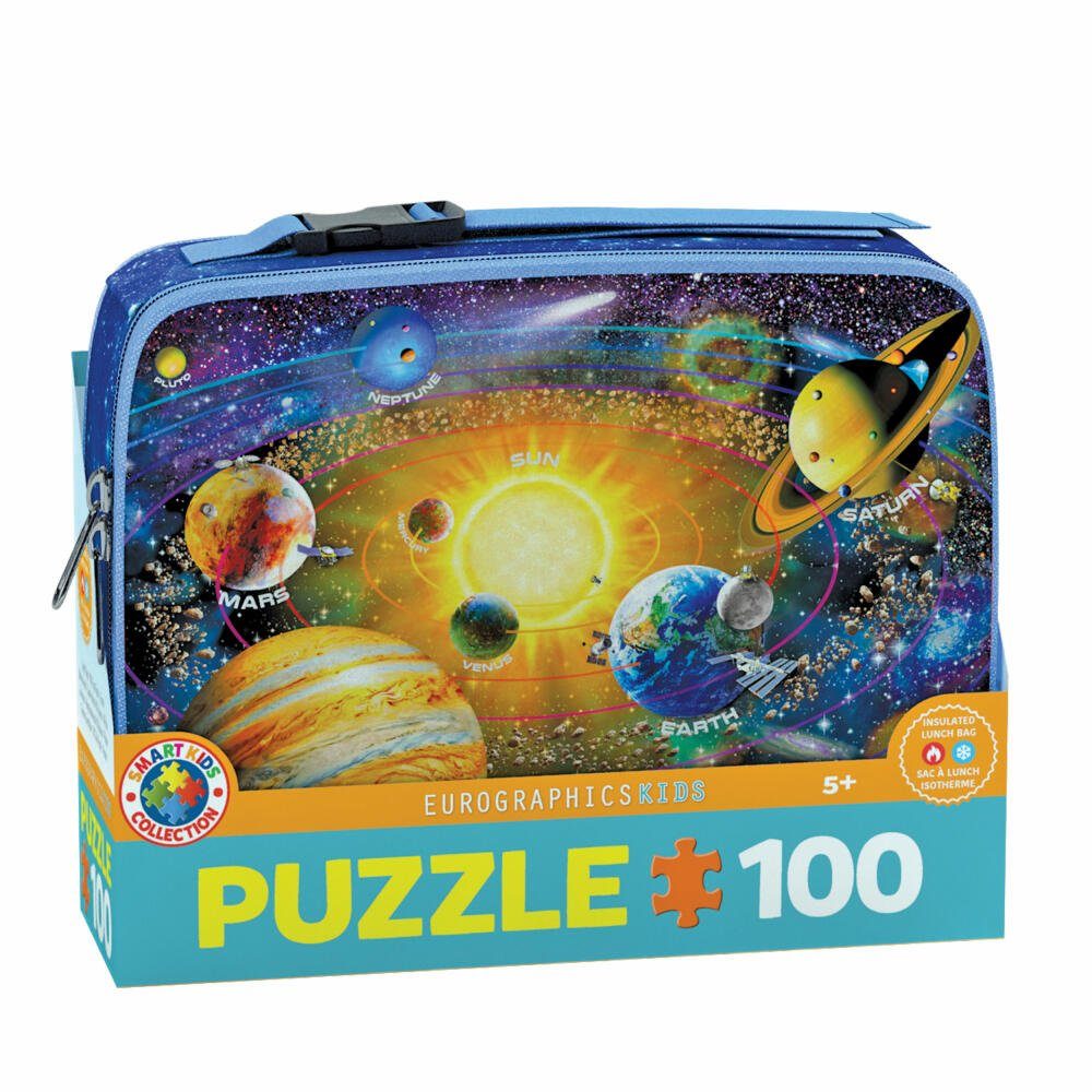 EUROGRAPHICS Puzzle Sonnensystem mit Lunchbox, 100 Puzzleteile