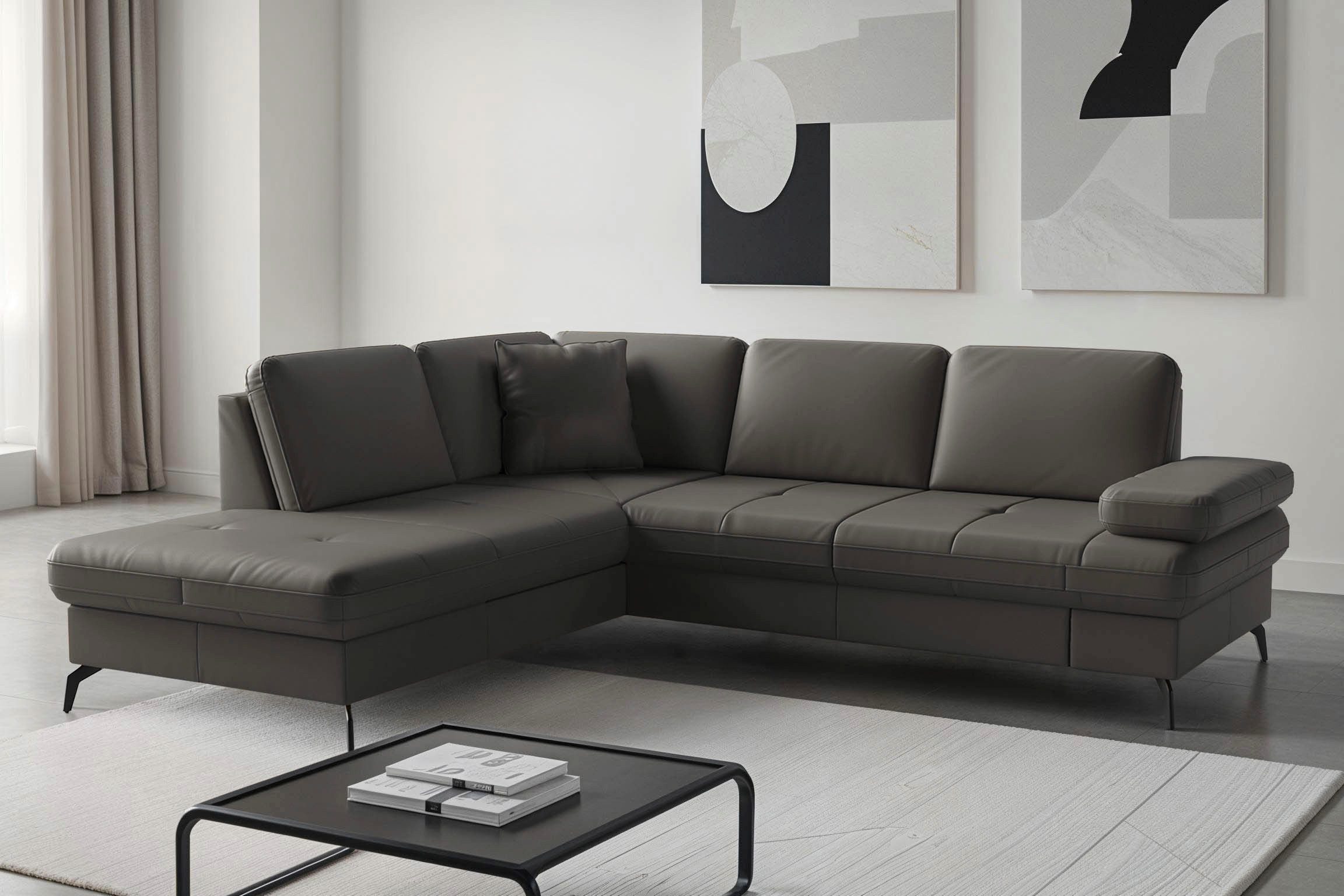 sit&more Ecksofa Morris Jubi, Ottomane, Breite 238 cm, mit Armteilfunktion, wahlweise mit Schlaffunktion