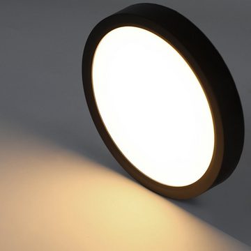 ZMH LED Deckenleuchte IP44 Küchenlampe Rund Ø22cm - Flach Badezimmer Flur, LED fest integriert, Klatweiß, Badezimmerlampe Flach 15W Schlafzimmerlampe