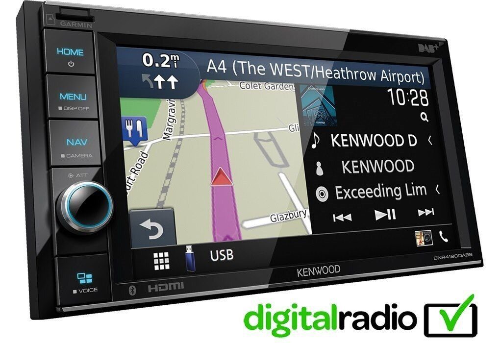 Kenwood DNR4190DABS 2 DIN Autoradio Apple CarPlay DAB+ Bluetooth Einbau-Navigationsgerät