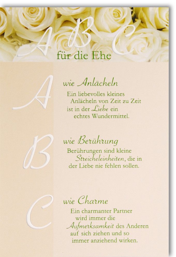Verlag Dominique Grußkarten Hochzeit - Glückwunschkarte im Format 11,5 x 17 cm mit Umschlag