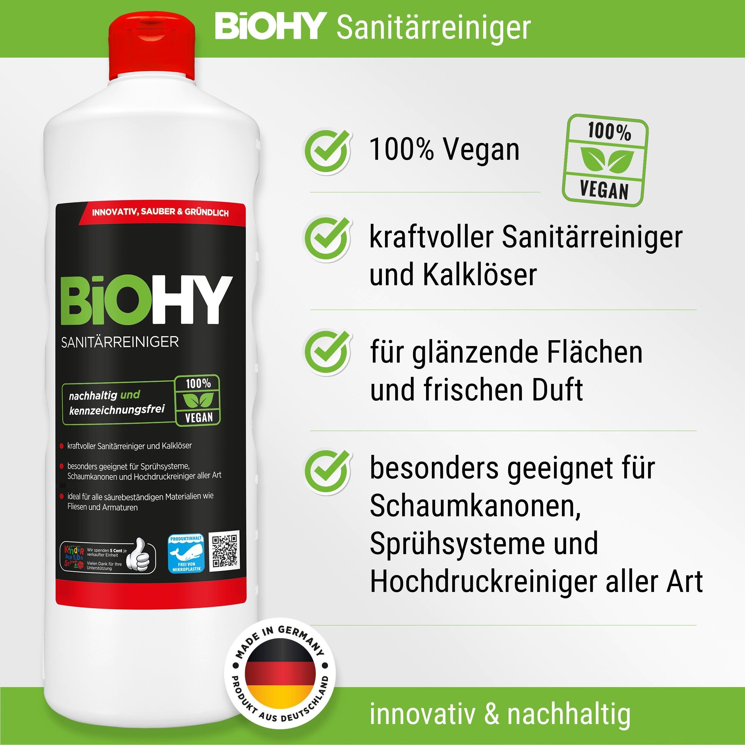 x Flasche Sanitärreiniger BiOHY 1 ml 500 Sanitärreiniger (1-St)