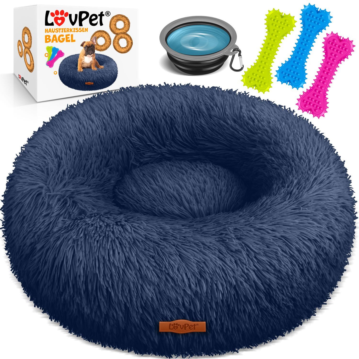 Lovpet Tierbett, Hundebett Hundekissen Katzenbett Bagel, günstig online kaufen