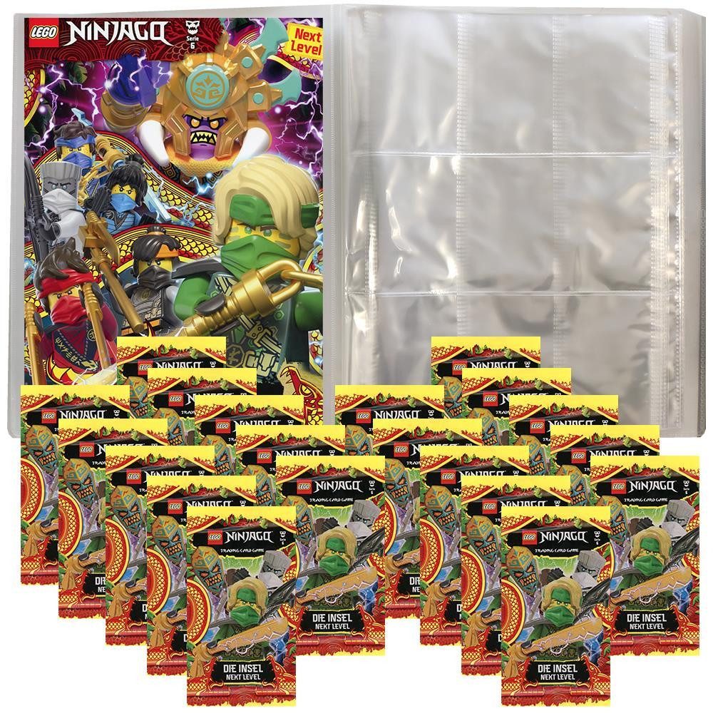Blue Ocean Sammelkarte LEGO Ninjago 6 NEXT LEVEL Cards - 1 Leere Sammelmappe + 20 Booster