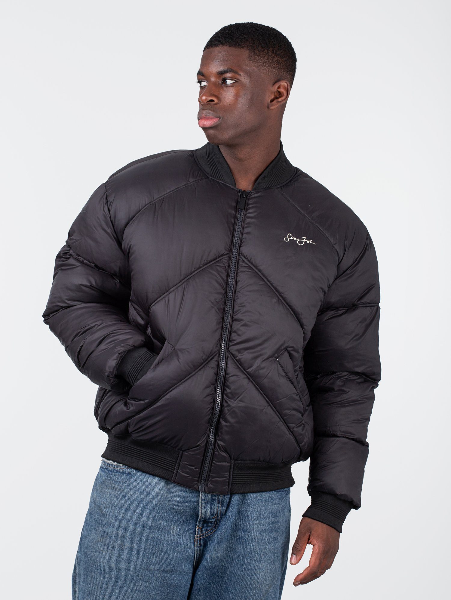 John Puffer Sean Bomber Bomberjacke John Script Sean Logo