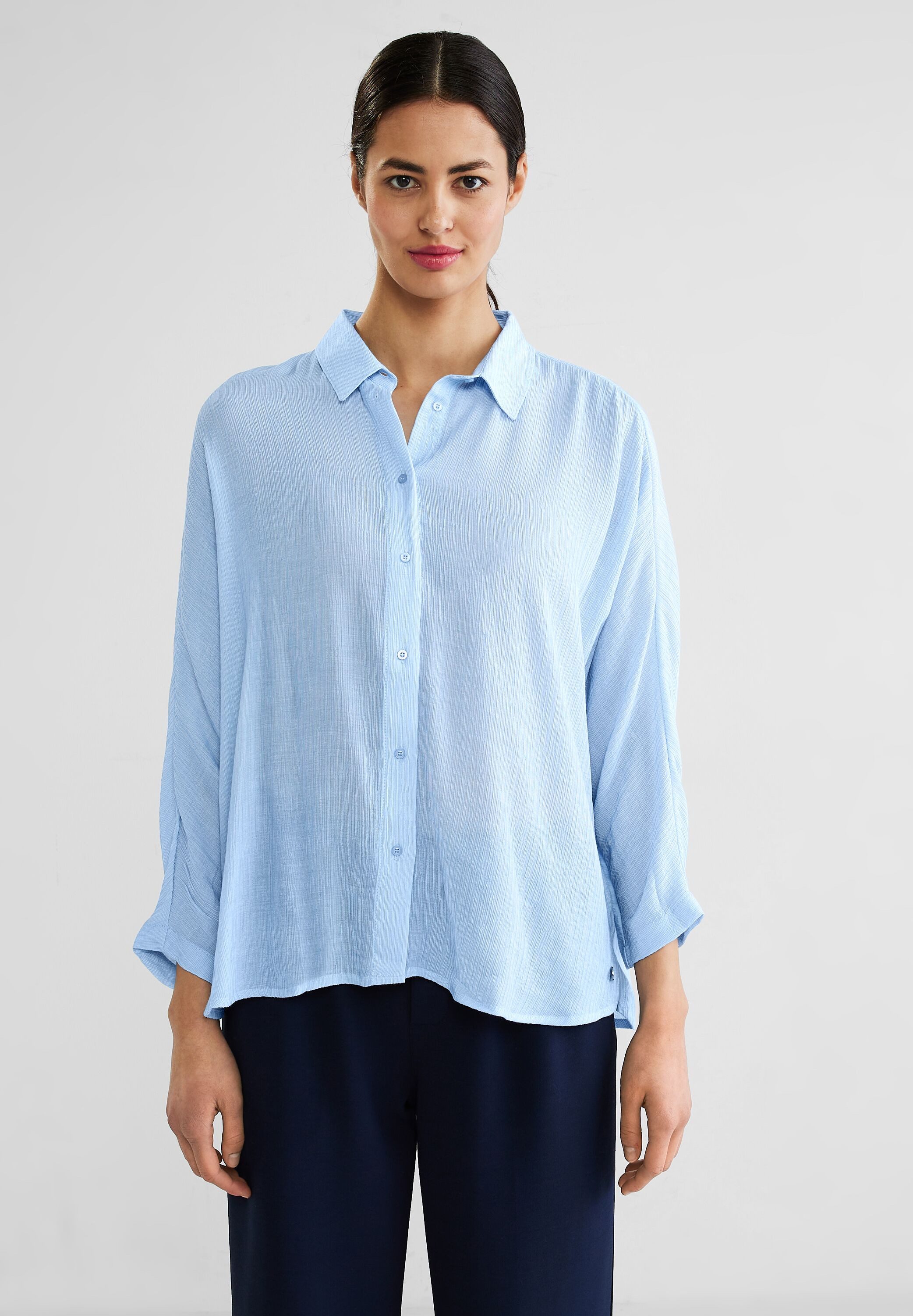 Langarmbluse Bluse mit 3/4 Ärmel