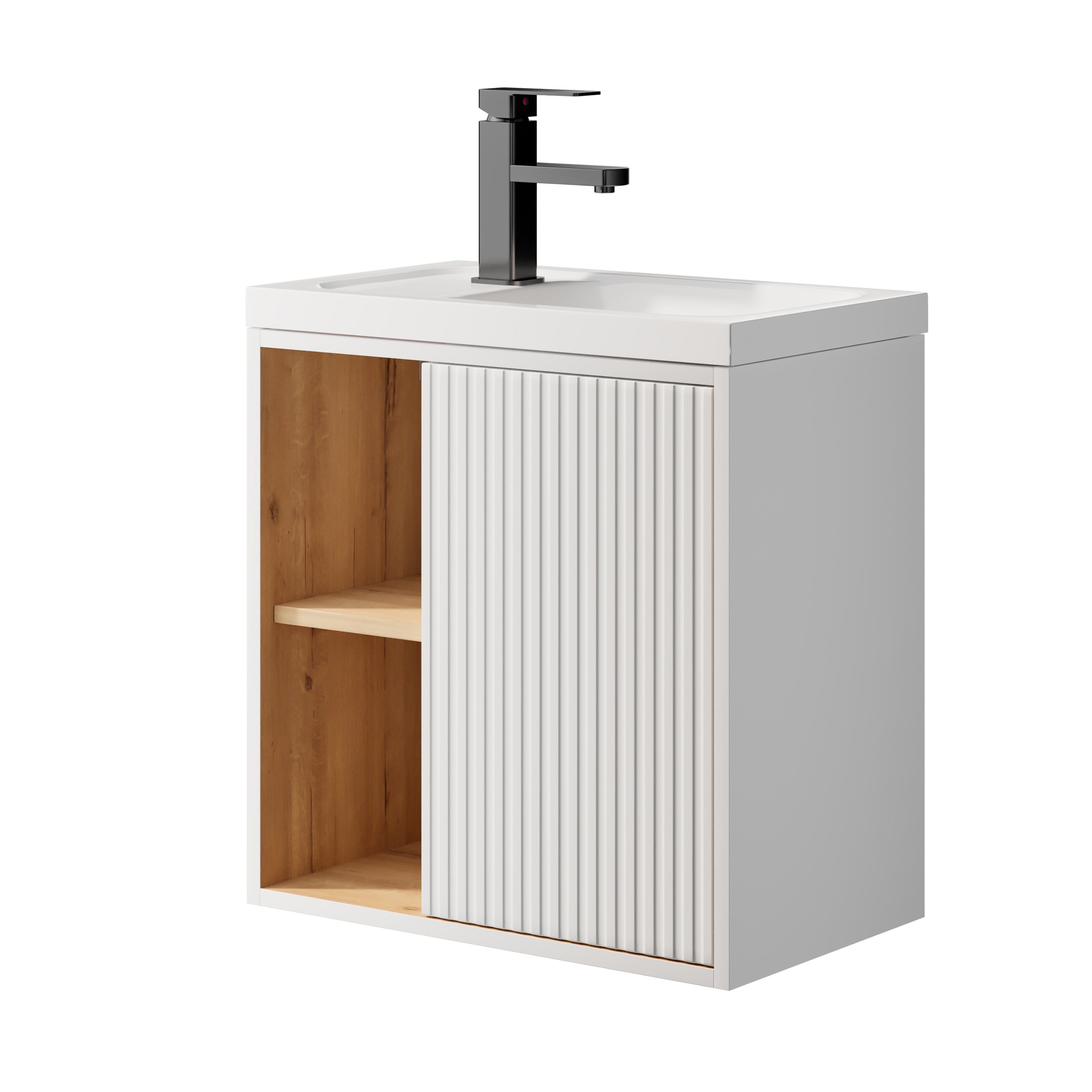 UEV Waschtisch klein Waschbecken mit Unterschrank set Badmöbel Gäste-WC (Br günstig online kaufen