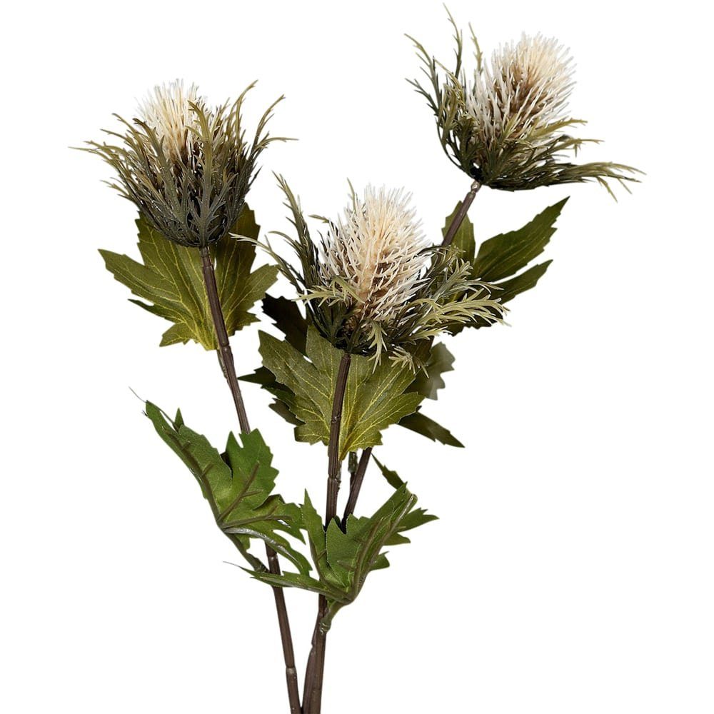 Kunstblume Distelzweig 3 Blüten Kunstblume Dekozweige günstig online kaufen