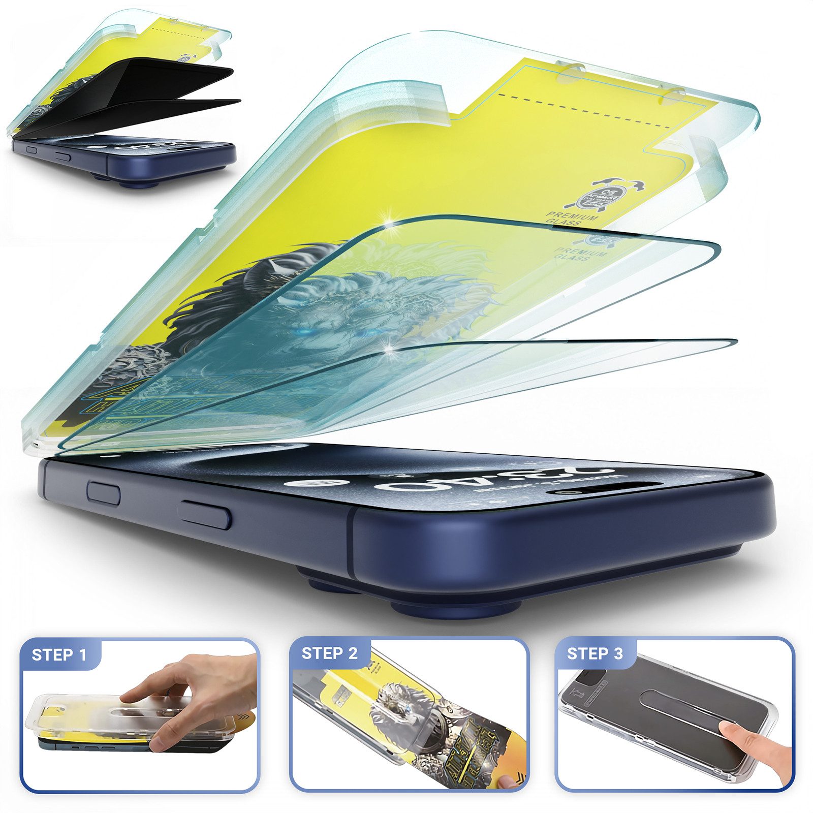 GreenHec Displayschutzglas Panzerfolie Sichtschutz iPhone 17 16 15 14 13 Pro Max Air Schutzfolie für iPhone Air, Spar-Set, 9H Glas Displayschutz Anti-Spy transparent, dünn 2er- Pack Schutz