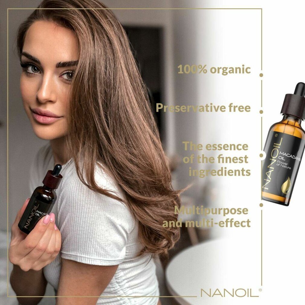 Macadamia-Öl NANOIL und Haaröl 50ml Haare Nanoil für Körper