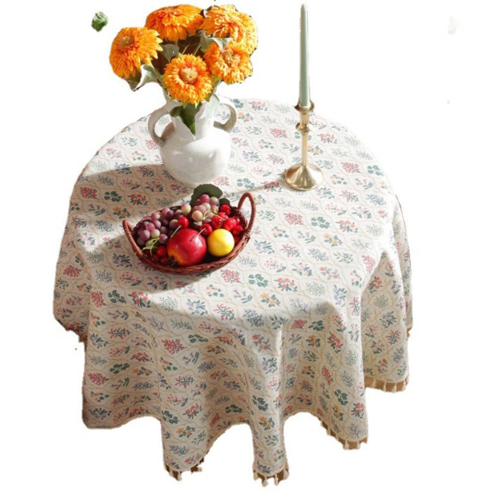 Tischdecke Abdeckung Tischdecke Tischdecke Esstisch 150cm Couchtisch Blumen Druck FELIXLEO