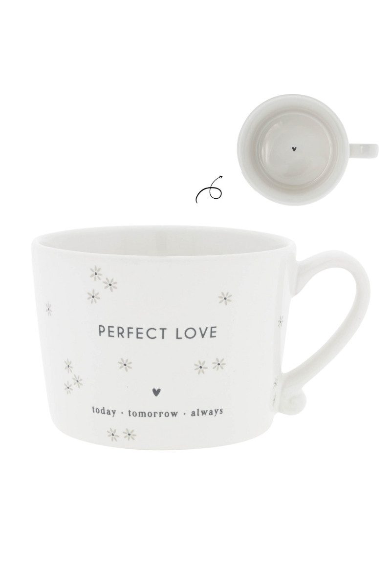Geschirr-Set Tasse - PERFECT LOVE - weiß