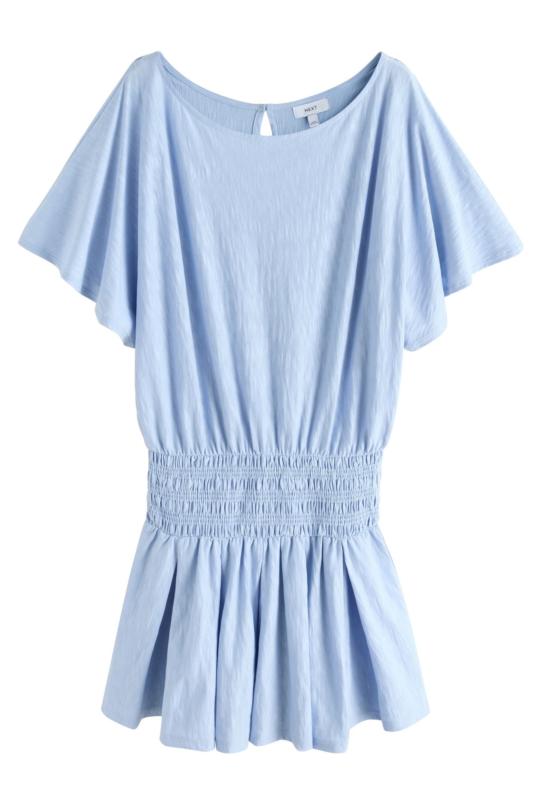Jerseykleid Jersey-Minikleid mit Schulterdetails