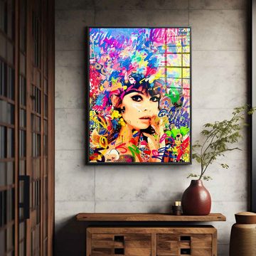 DOTCOMCANVAS® Acrylglasbild FLOWER POWER - Acrylglas, Acrylglasbild FLOWER POWER Pop Art hochkant Portrait